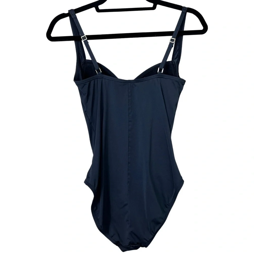 La Blanca By Rod Beattie Black Island Goddess Twist Bra One Piece Swimsuit